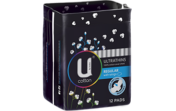 U by Kotex Cottons Ultrathins Regular