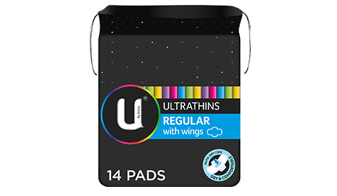 U by Kotex Regular Ultrathin Pads with wings U by Kotex Regular Ultrathin Pads with wings